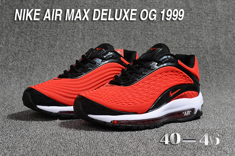 Nike Air Max Deluxe OG 1999 Red Black White Shoes - Click Image to Close